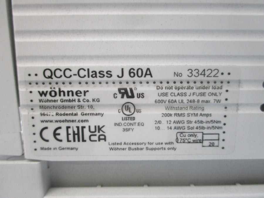 WOHNER 33422 600V 60A NSNP