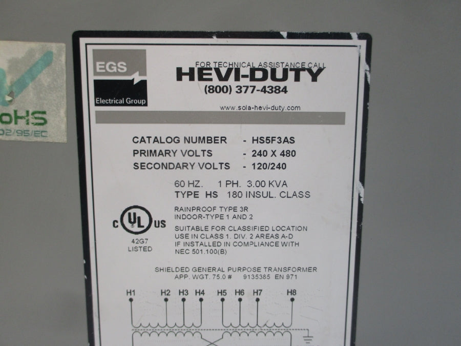 HEVI-DUTY HS5F3AS 240/480V NSNP