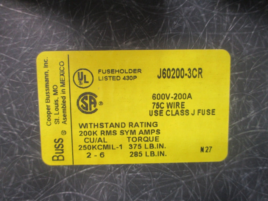 BUSSMANN J60200-3CR 600V 200A NSNP