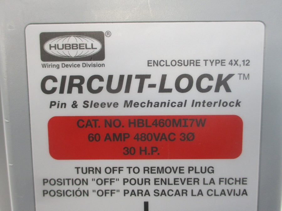 HUBBELL HBL460MI7W 480VAC 60A UNMP