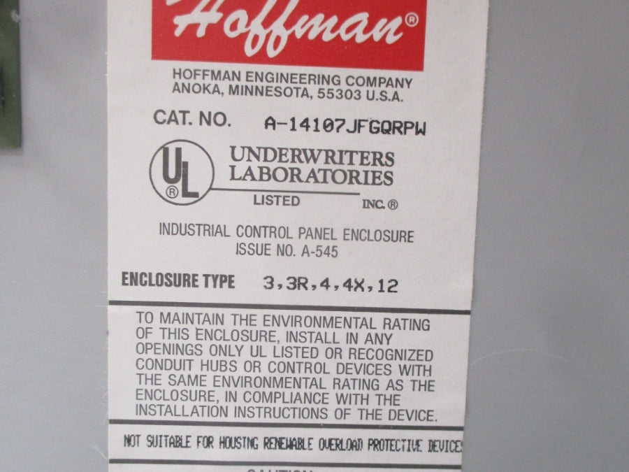 HOFFMAN A-14107JFGQRPW NSNP