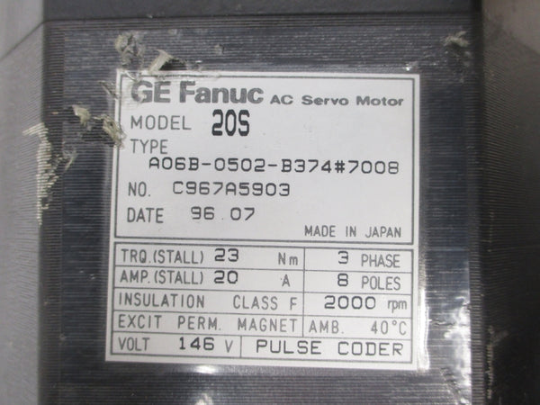 GE FANUC A06B-0502-B374#7008 146VAC 20A NSNP