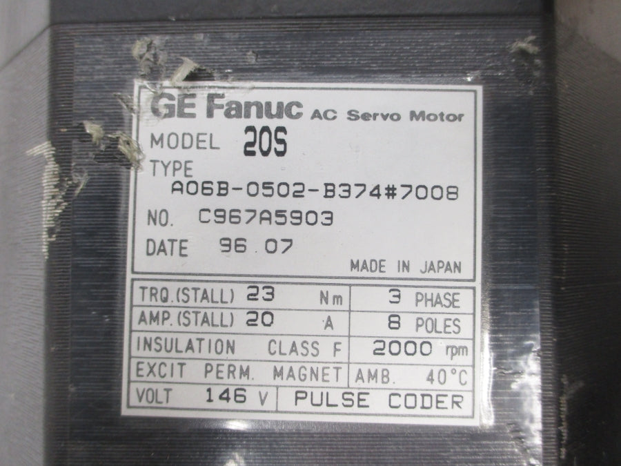 GE FANUC A06B-0502-B374#7008 146VAC 20A NSNP
