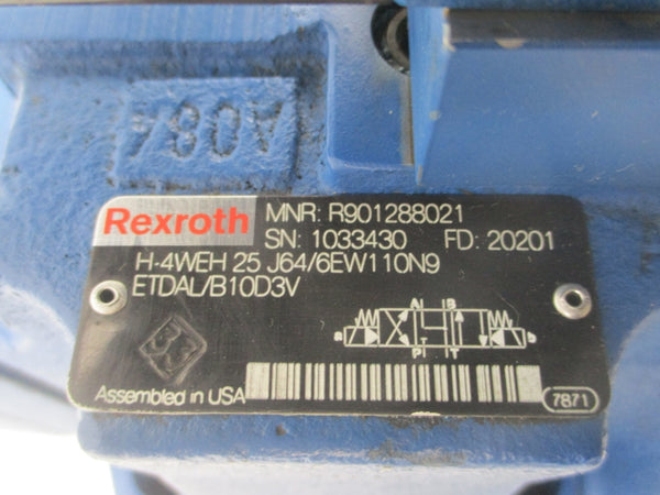 REXROTH H-4WEH25J64/6EW110N9ETDAL/B10D3V R901288021 110/120V NSNP