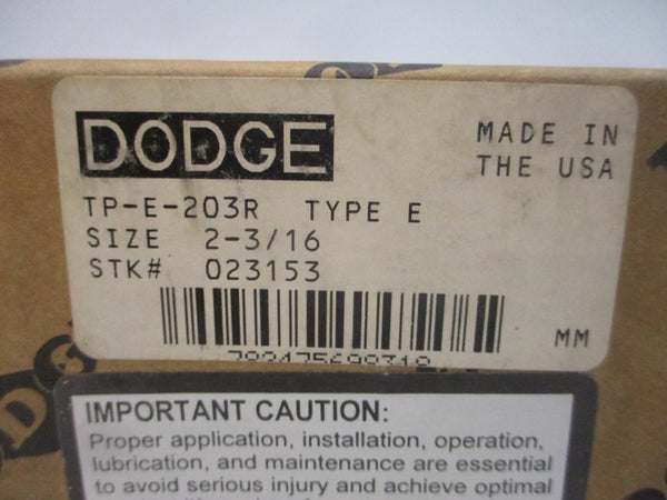 DODGE 023153 TP-E-203R 2-3/16" NSFS