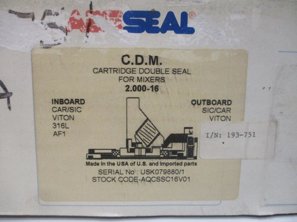 AES SEAL 193-751 AQCSSC16V01 2.000-16" NSMP