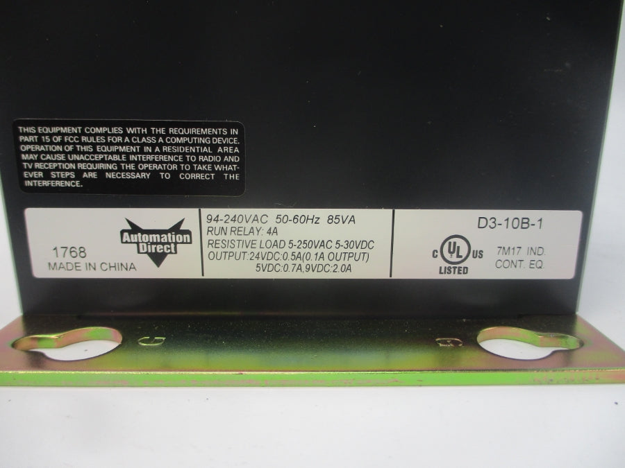 AUTOMATION DIRECT D3-10B-1 94-240VAC 4A NSNP