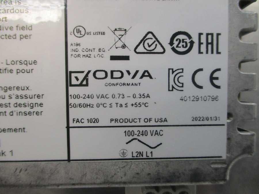 INDUSTRIAL SPARE PART 2711P-T10C22A9P SER. A 100-240VAC 0.73-0.35A NSNP