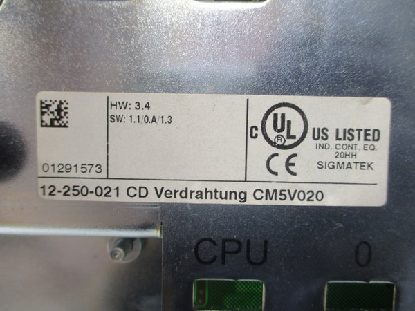 SIGMATEK 12-250-021 CM5V020 UNMP