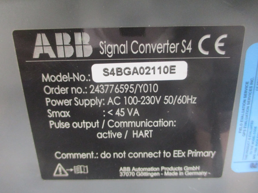 ABB FSM4000 S4BGA02110E 100-230VAC NSNP