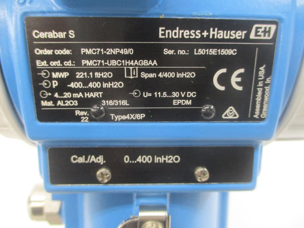 ENDRESS+HAUSER PMC71-2NP49/0 11.5-30VDC REV. 22 NSNP