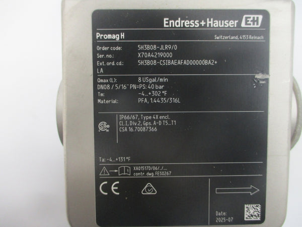 ENDRESS+HAUSER 5H3B08-JLR9/0 85-264VAC REV. 7 NSNP