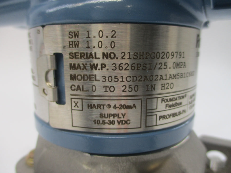 ROSEMOUNT 3051CD2A02A1AM5B1C6H2 10.5-30VDC 3626PSI NSNP