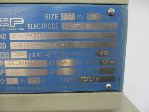 FISCHER & PORTER S3111AEE07P1E2HA12321 285PSI 1/2" NSNP