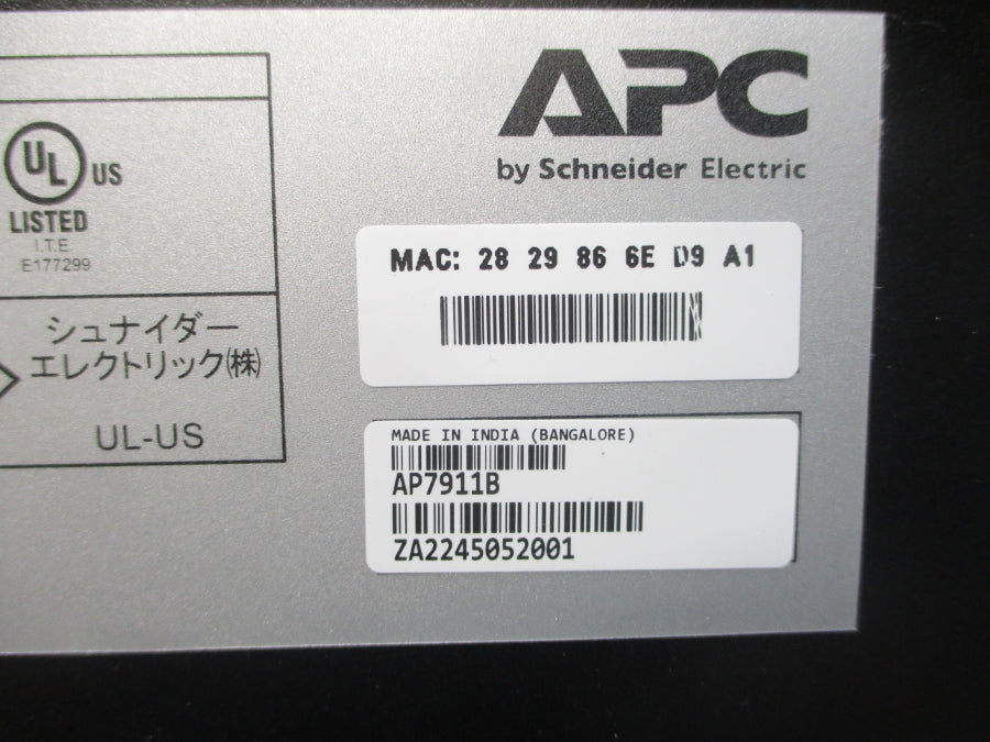 APC AP7911B 200-240/208VAC 24A (AS PICTURED) UNMP