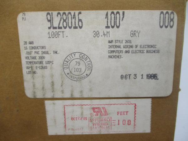 BELDEN 9L28016 300V 100' (GRAY) NSMP
