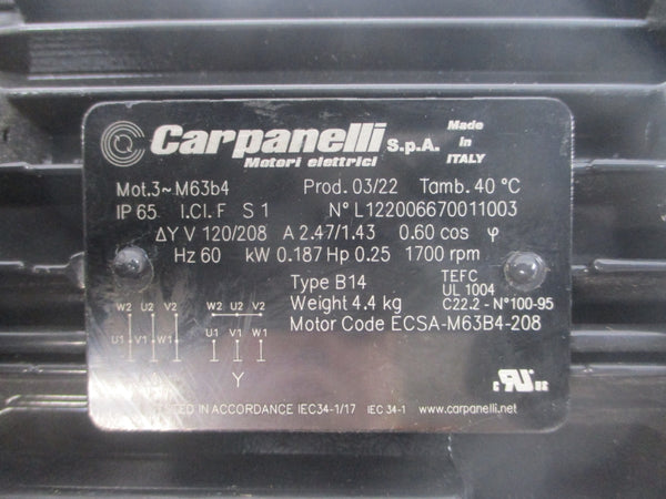 CARPANELLI ECSA-M63B4-208 120/208V 2.47/1.43A NSNP