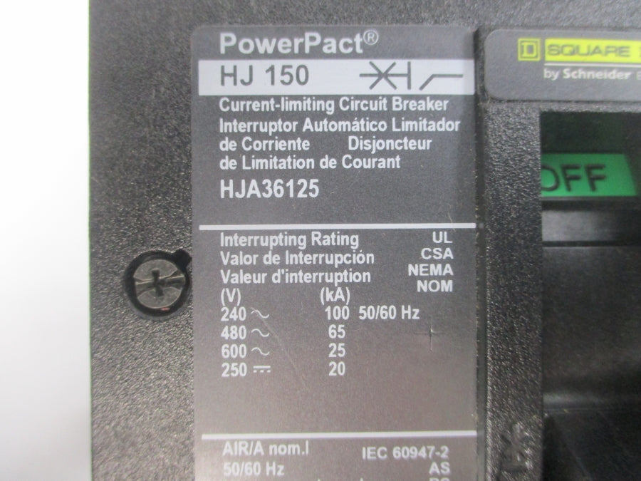 SQUARE D HJA36125 SER. 1 600V 125A NSNP