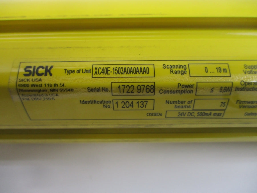 SICK XC40E-1503A0A0AAA0 1204137 24VDC NSNP