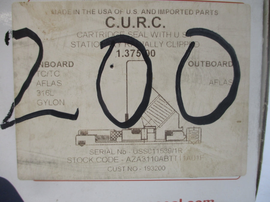 AES SEAL AZA3110ABTT11A01F 193200 1.375-00" REMAN