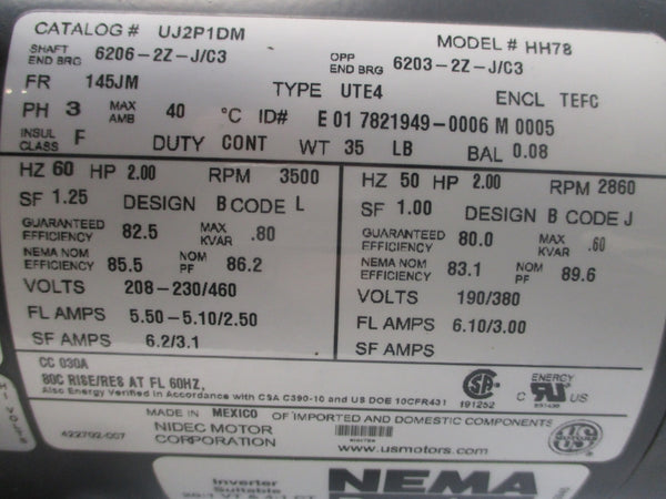 FLOWSERVE 3223249 VSMP-2000-1.5X1X5_1429510 460V 2.50A (AS PICTURED) NSNP