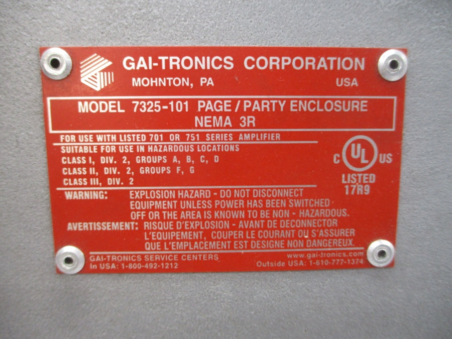 GAI-TRONICS 7325-101 120V NSNP