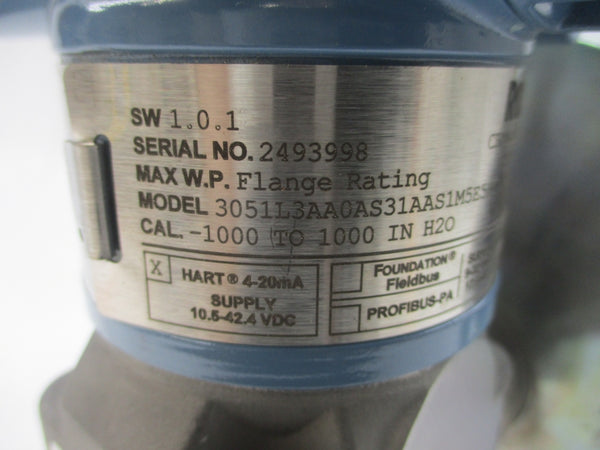 ROSEMOUNT 3051L3AA0AS31AAS1M5E5F7 10.5-42.4VDC NSNP