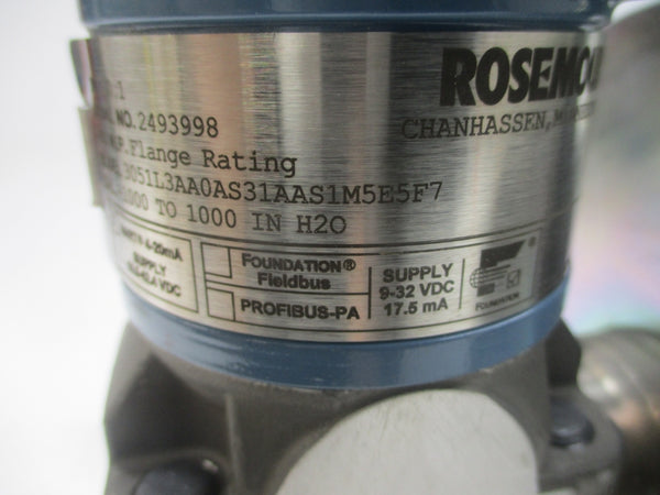 ROSEMOUNT 3051L3AA0AS31AAS1M5E5F7 10.5-42.4VDC NSNP