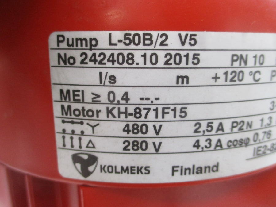 KOLMEKS L-50B/2V5 KH-871F15 280/480V 2.5/4.3A NSNP