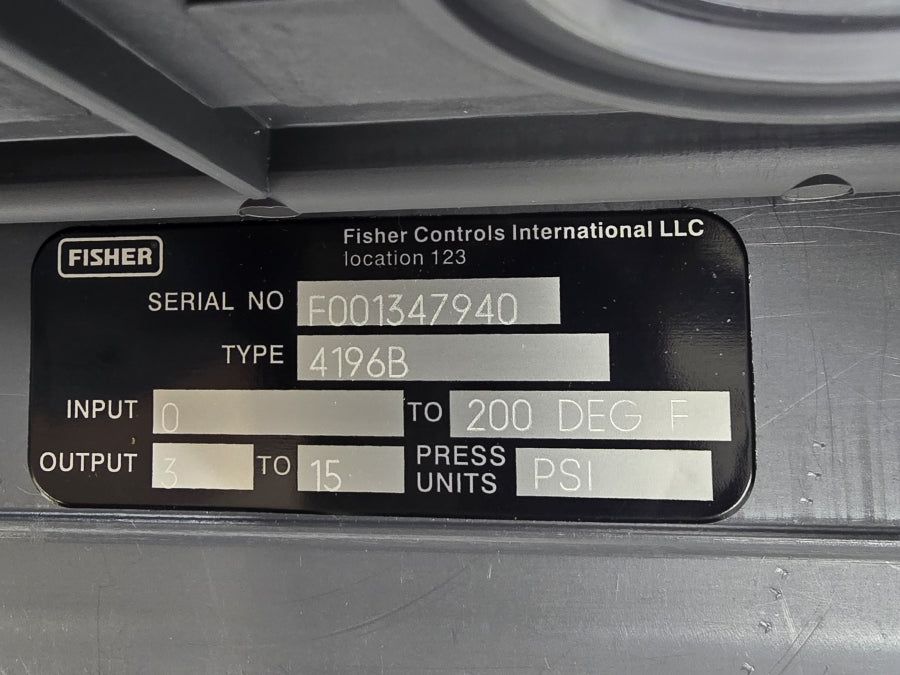 FISHER 4196B 3-15PSI NSNP