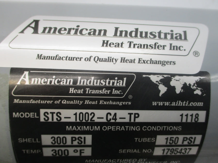 AMERICAN INDUSTRIAL HEAT TRANSFER STS-1002-C4-TP 150/300PSI 300'F NSNP