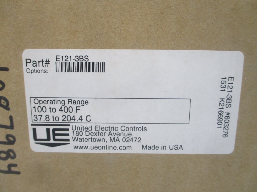 UNITED ELECTRIC CONTROLS E121-3BS NSFS