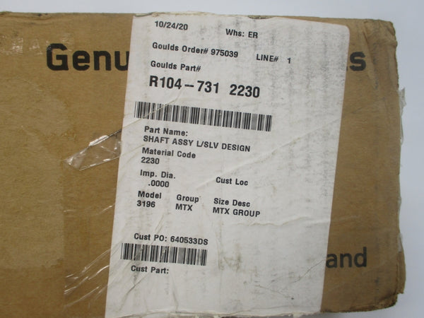 GOULDS PUMPS R104-7312230 NSMP