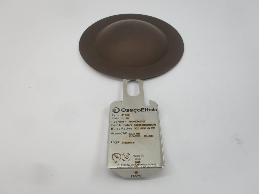 OSECO ELFAB D43-04-B8011B08AAF1 FAS 50.000PSI 72.00'F 4" NSMP