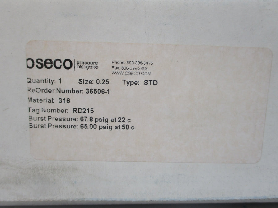 OSECO STD OPFTR+ 67.8/65.00PSI 22/50'C 8" NSMP
