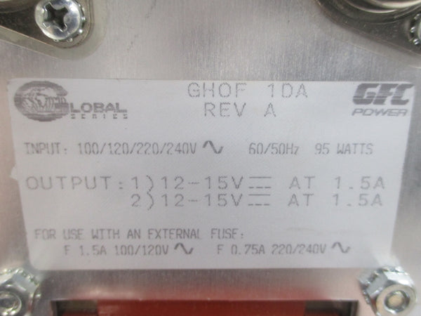 GFC POWER GHOF1DA 240V 1.5A REV. A NSNP
