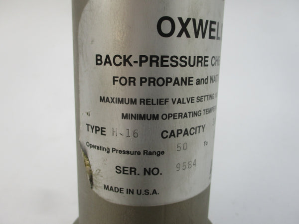 OXWELD H-16 125PSI 3/4" NSNP