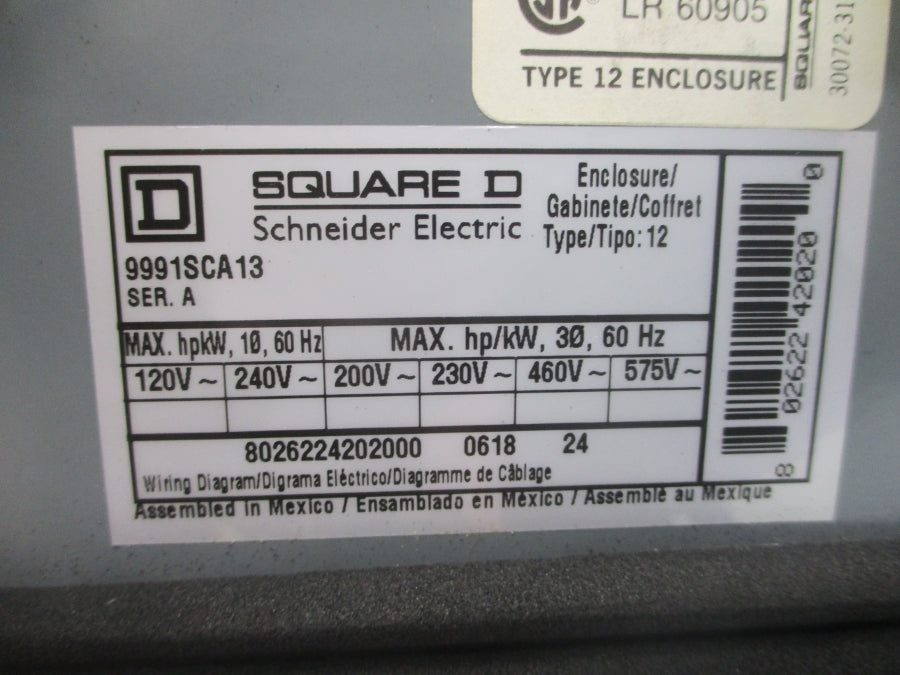 SQUARE D 9991SCA13 SER. A 575V (AS PICTURED) NSNP