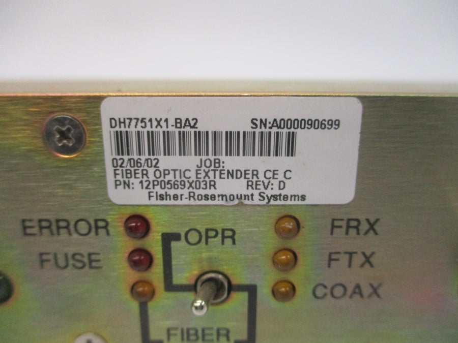 FISHER-ROSEMOUNT DH7751X1-BA2 12P0569X03R 24VDC REV. D UNMP