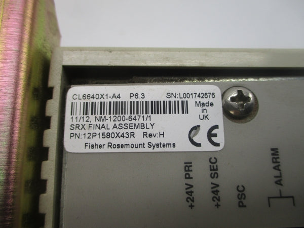 FISHER-ROSEMOUNT CL6640X1-A4 12P1580X43R F/W P6.3 21-29VDC 1.6A REV. H UNMP
