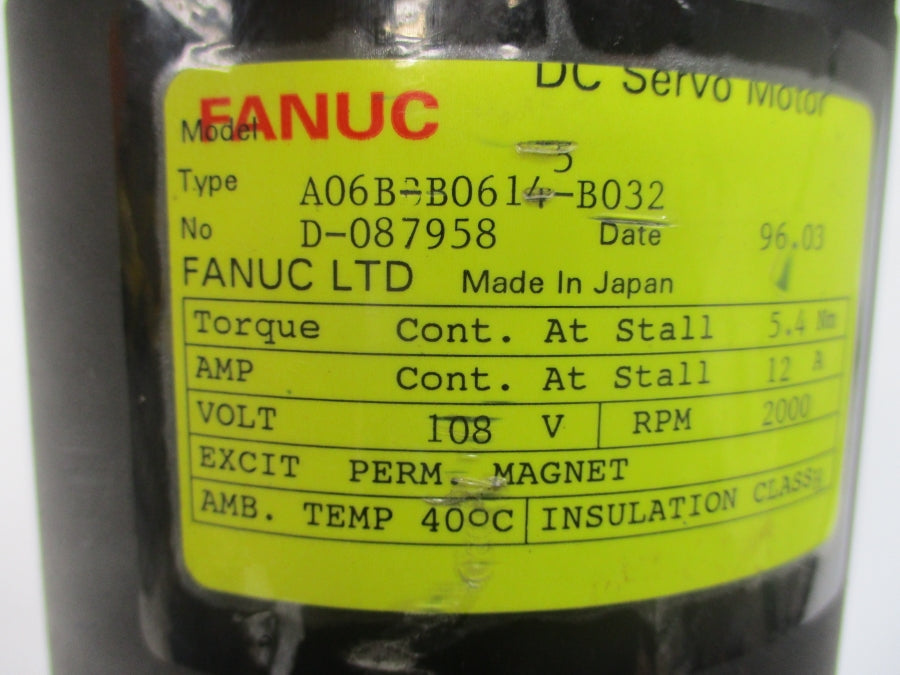 FANUC A06B-B0614-B032 108VDC 12A UNMP