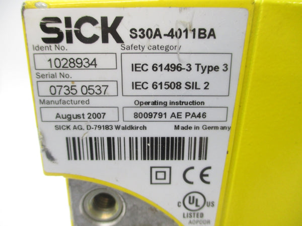 SICK S30A-4011BA 1028934 24V (AS PICTURED) UNMP