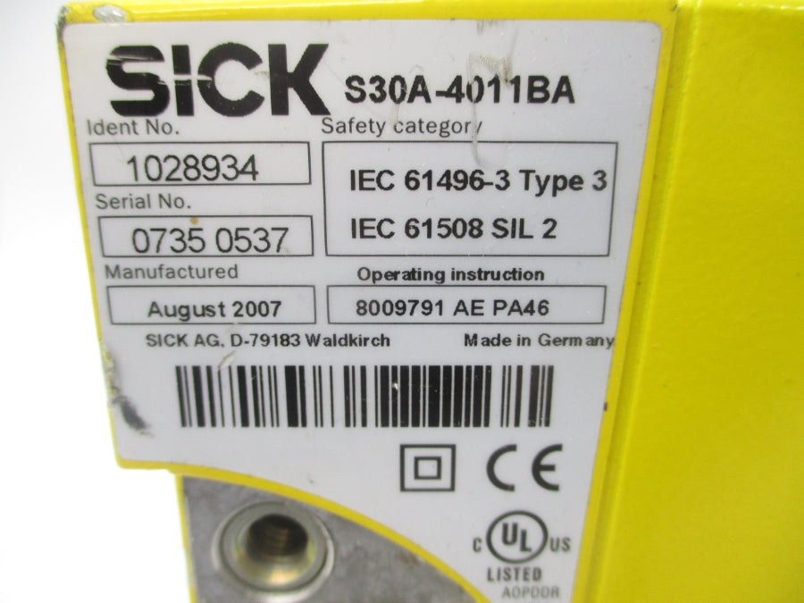 SICK S30A-4011BA 1028934 24V (AS PICTURED) UNMP