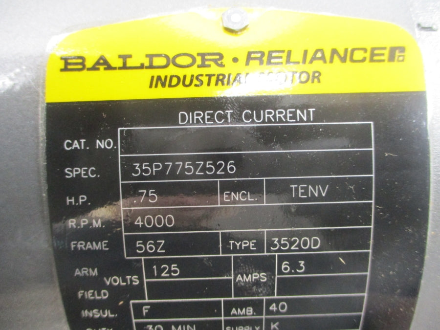 BALDOR 35P775Z526 125V 6.3A NSNP