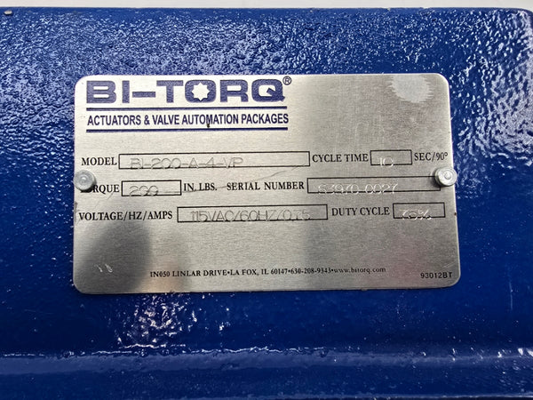 BI-TORQ BI-200-A-4-VP 115VAC 0.75A 40-120PSI NSNP