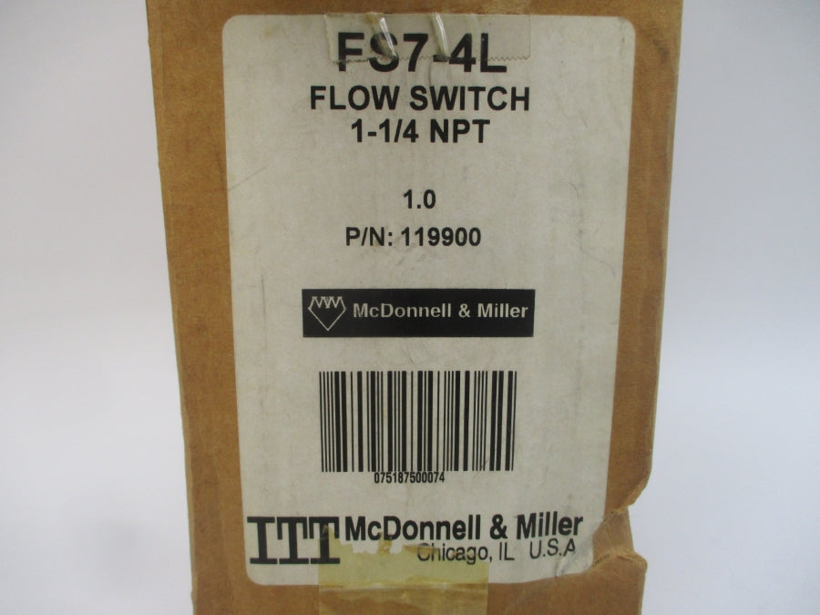 MCDONNELL & MILLER FS7-4L 119900 115/230VAC 7.4/3.7A 300PSI 1-1/4" NSMP
