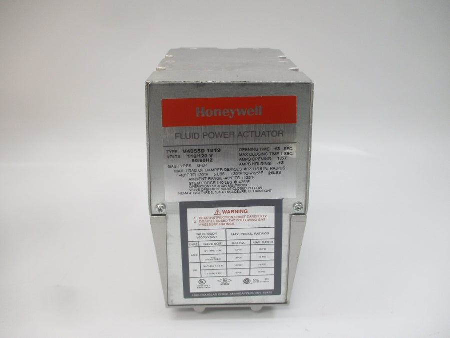 HONEYWELL V4055D1019 110/120V 1.57/.13A 5PSI 3/4" NSMP