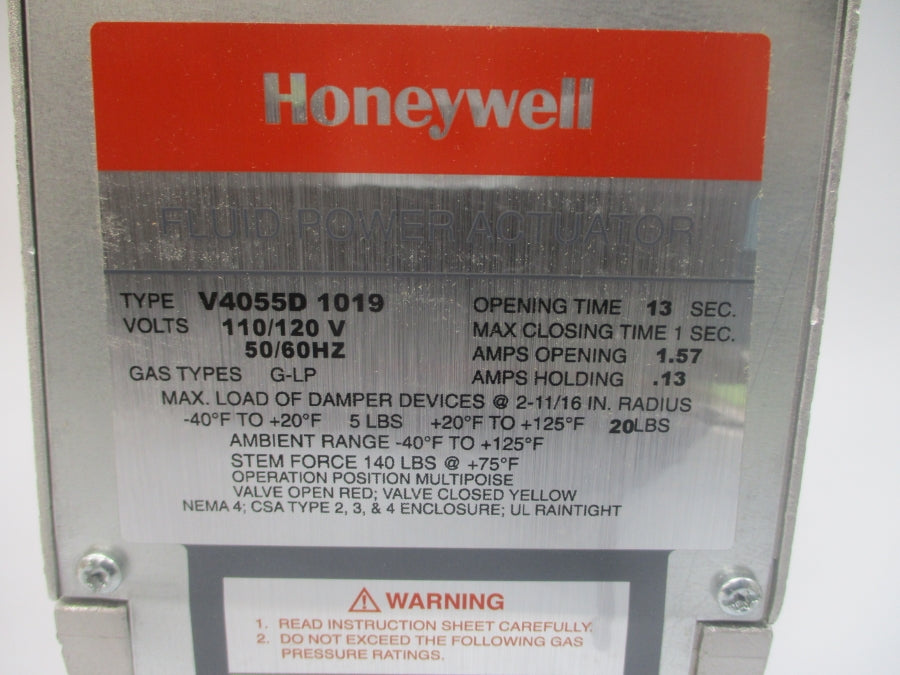 HONEYWELL V4055D1019 110/120V 1.57/.13A 5PSI 3/4" NSMP