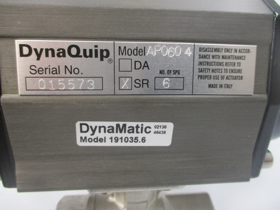 DYNAQUIP CONTROLS 191035.6 AP0604SR6 1" NSMP