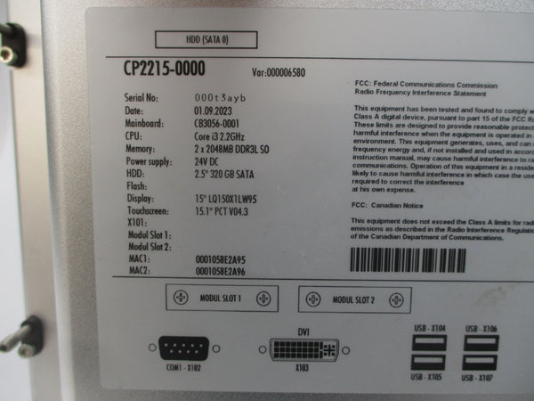 BECKHOFF CP2215-0000 24VDC NSNP
